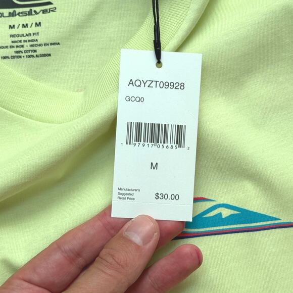 Quiksilver Warp Drive SS Tee Green Size M NWT AQYZT09928 - Picture 6 of 10